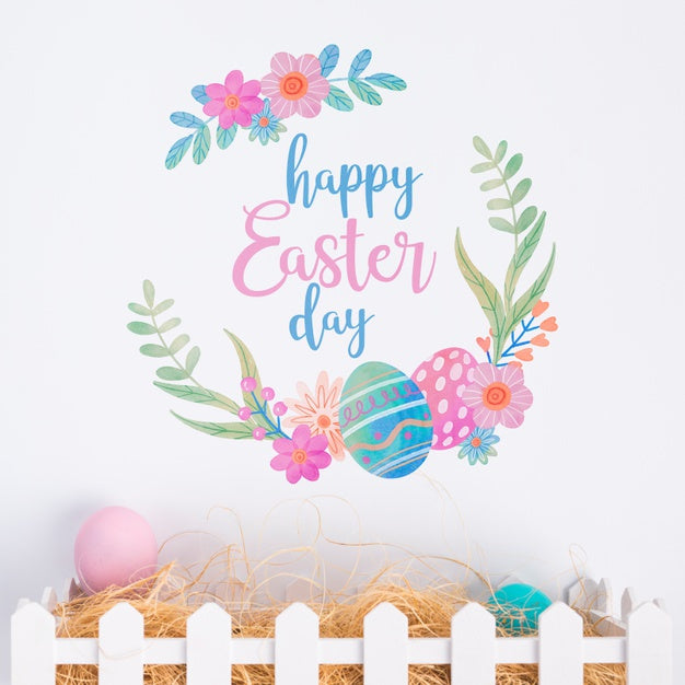 Easter Mockup With Copyspace Psd