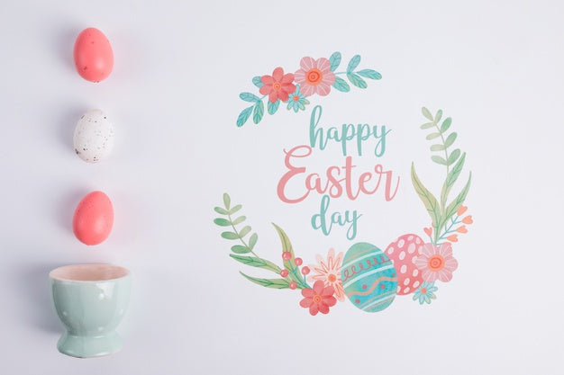 Easter Mockup With Copyspace Psd