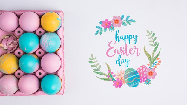 Easter Mockup With Copyspace Psd