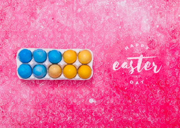 Easter Mockup With Egg Box Psd