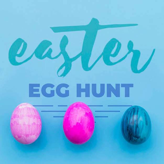Easter Mockup With Egg Line Psd
