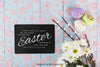Easter Mockup With Elegant Card Psd