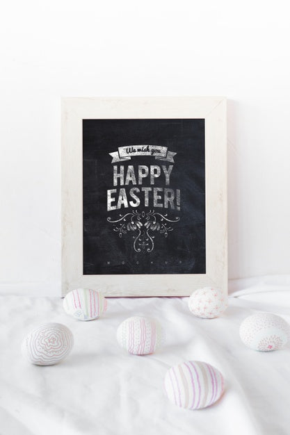 Easter Mockup With Frame Psd
