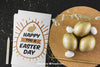 Easter Mockup With Golden Eggs Psd