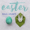 Easter Mockup With Origami Rabbit Psd