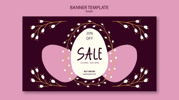 Easter Weekend Sales Banner Template Psd