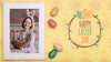 Easter Woman Photo With Eggs Beside Psd