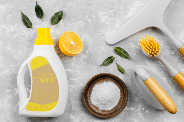 Eco Cleaning Products Assortment Psd