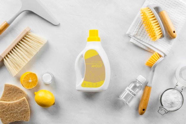 Eco Cleaning Products Assortment Psd
