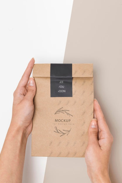 Eco-Friendly Container Cardboard Box Mock-Up Psd