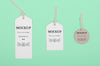 Eco Tags On Green Background Above View Psd