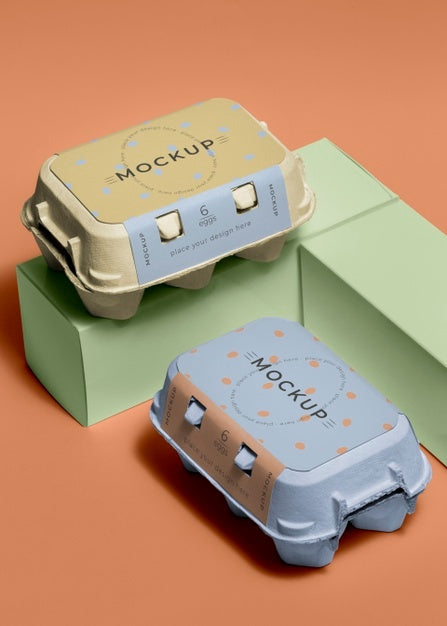 Ecologic Eggs Packaging Design Mockup Psd