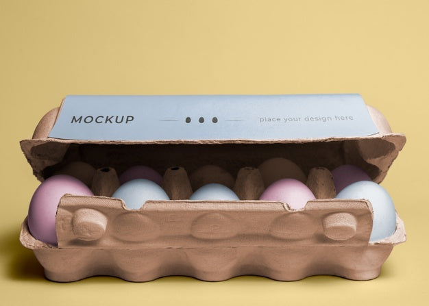 Ecologic Eggs Packaging Design Mockup Psd