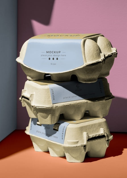 Ecologic Eggs Packaging Design Mockup Psd