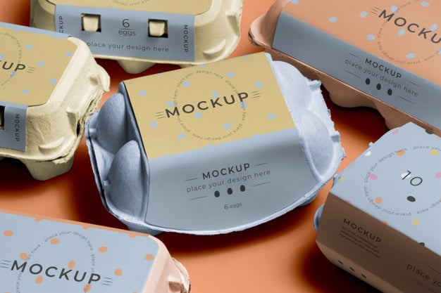 Ecologic Eggs Packaging Design Mockup Psd