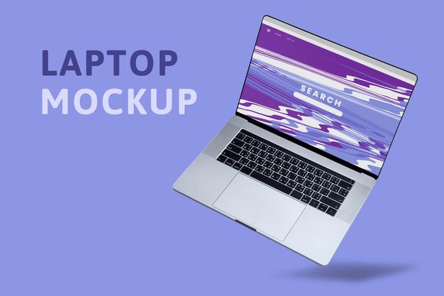 Editable Computer Screen Mockup With Presentation Slides Psd
