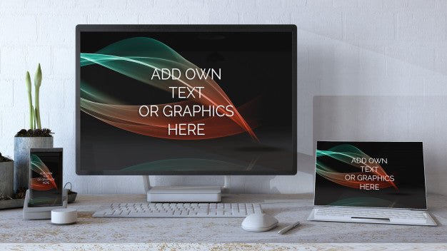 Editable Electronic Equipment Mockup Psd