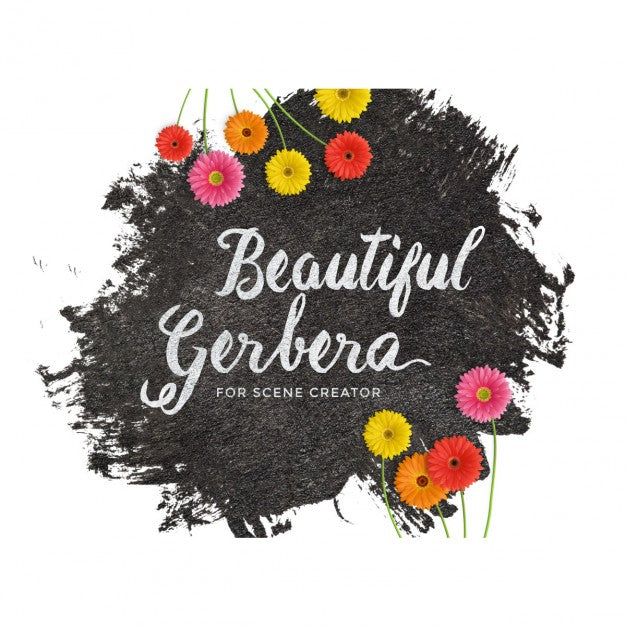 Editable Floral Scene Psd