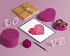 Editable Isometric Scene Creator Mockup With Valentines Day Concept Psd