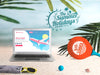 Editable Laptop Mockup With Summer Elements Psd