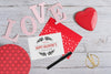 Editable Mockup Of Valentine Elements Psd