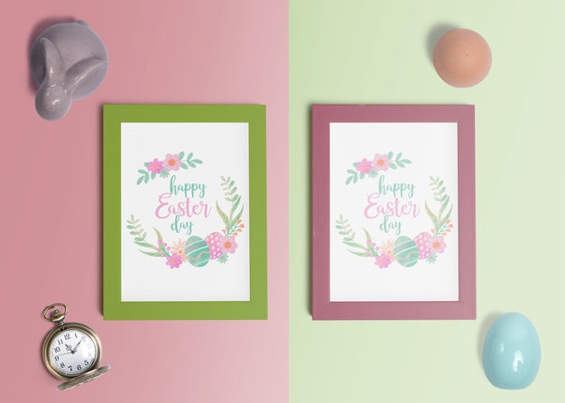 Editable Scene Creator Easter Mockup Psd