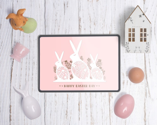 Editable Scene Creator Easter Mockup Psd
