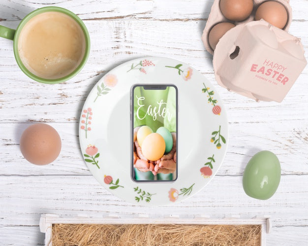 Editable Scene Creator Easter Mockup Psd