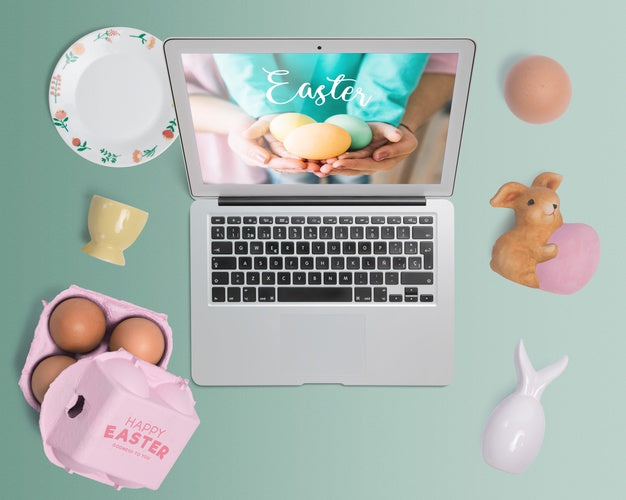Editable Scene Creator Easter Mockup Psd