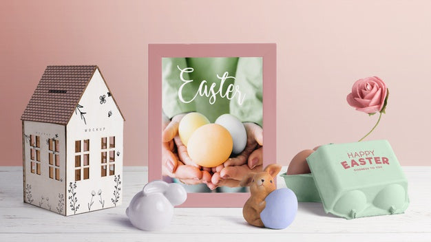 Editable Scene Creator Easter Mockup Psd