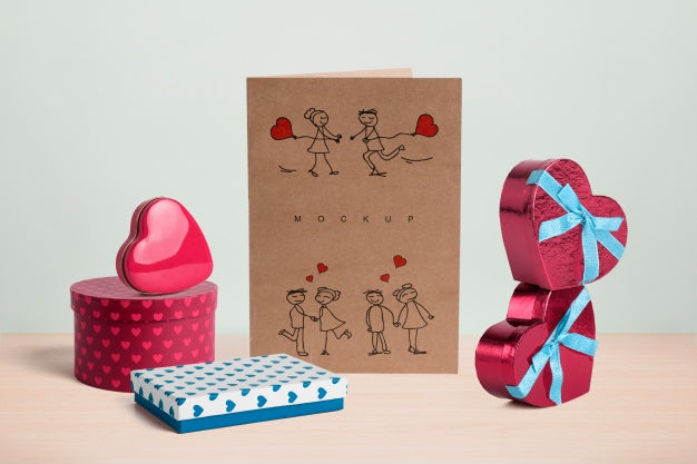 Editable Scene Creator Mockup With Valentines Day Concept Psd