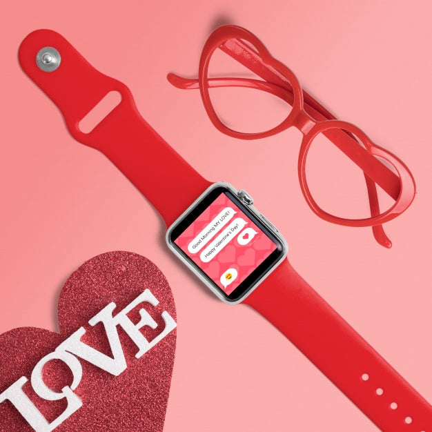 Editable Scene Creator Mockup With Valentines Day Concept Psd