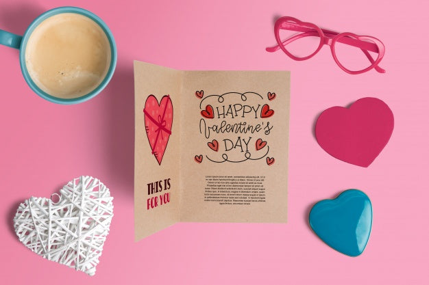 Editable Scene Creator Mockup With Valentines Day Concept Psd