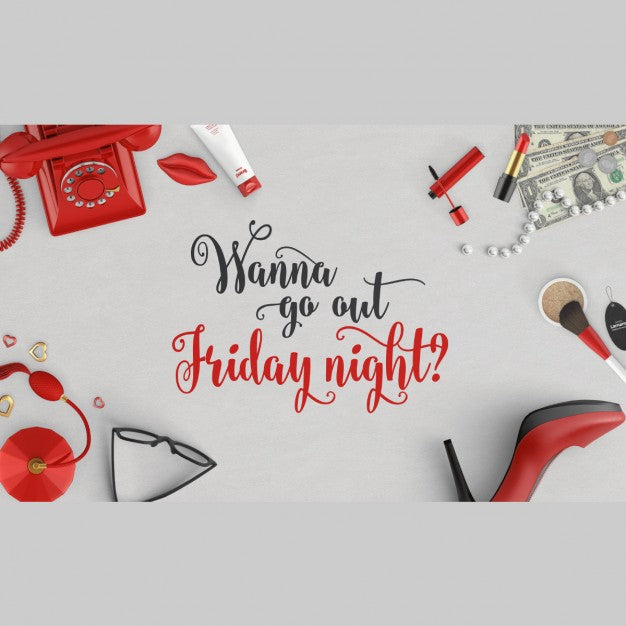 Editable Scene With Women Products Psd