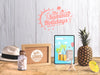 Editable Tablet Mockup With Summer Elements Psd