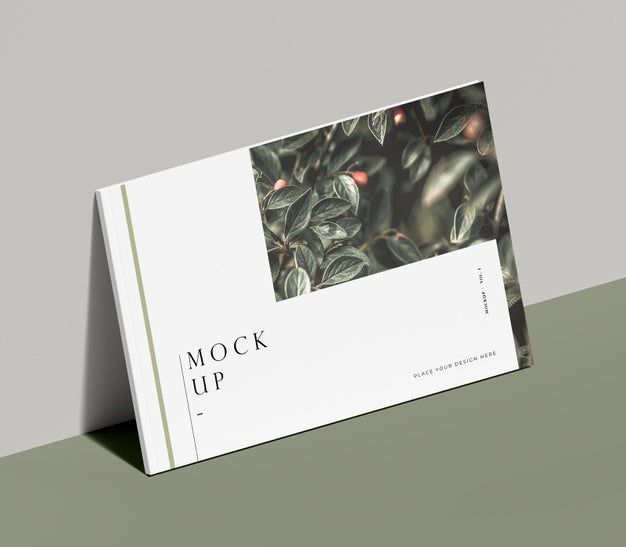 Editorial Magazine Mock-Up With Nature Leaning On A Wall Psd