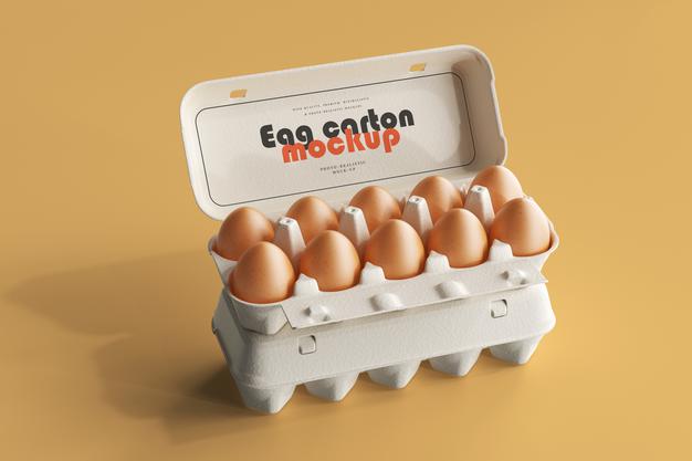 Egg Carton Mockup Psd