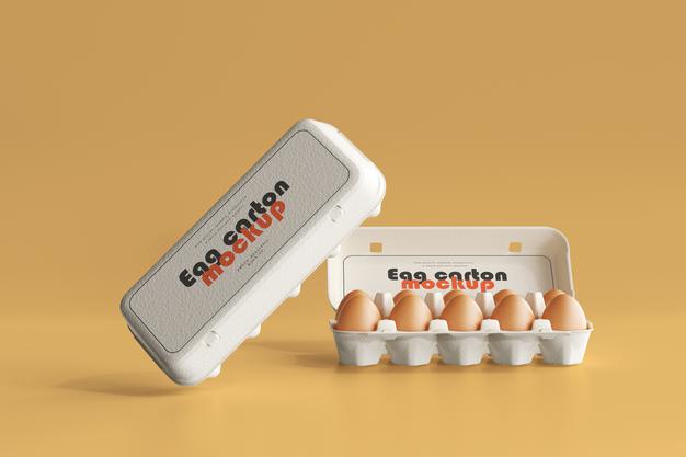 Egg Carton Mockup Psd
