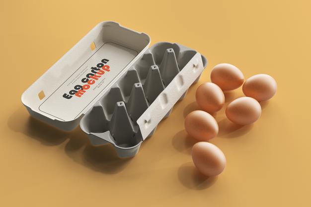 Egg Carton Mockup Psd