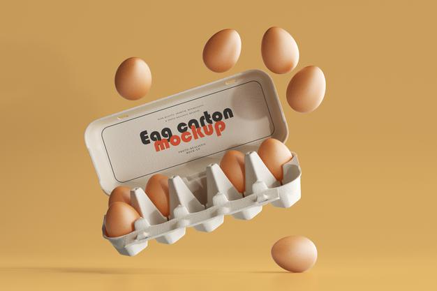 Egg Carton Mockup Psd