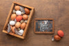 Eggs For Easter And Frame With Mock-Up Psd