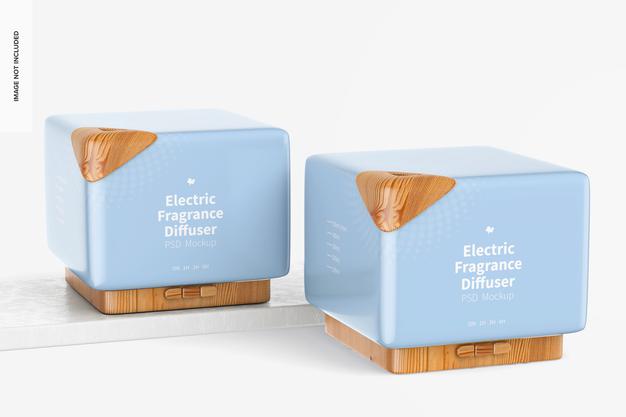 Electric Fragrance Diffuser Mockup, Perspective Psd
