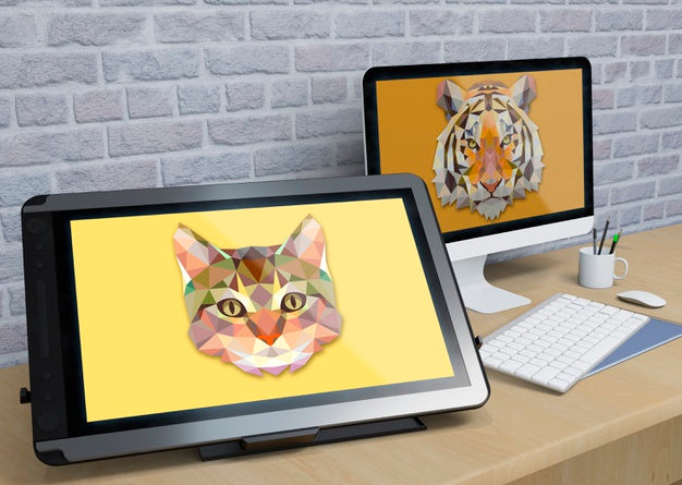 Electronic Devices For Work On Table Psd