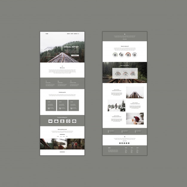 Elegant Annual Report Mockup Psd