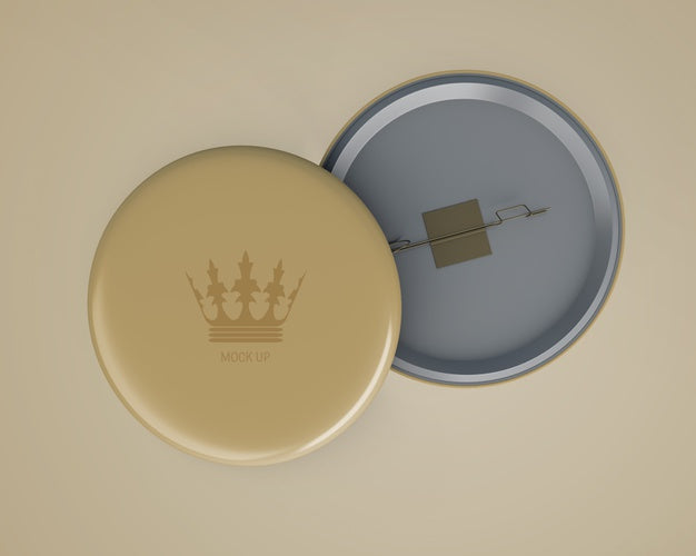 Elegant Badge Mockup For Merchandising Psd