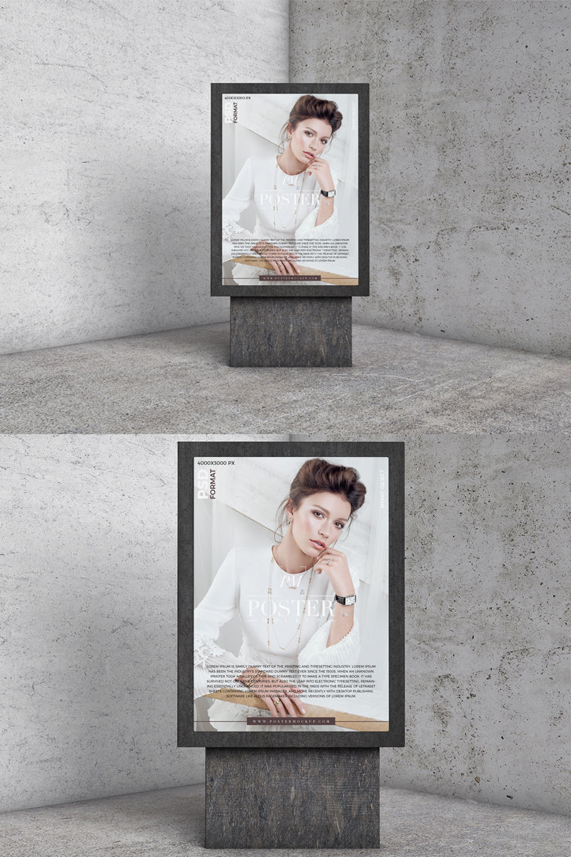 Elegant Brand Poster Mockup Psd 2019