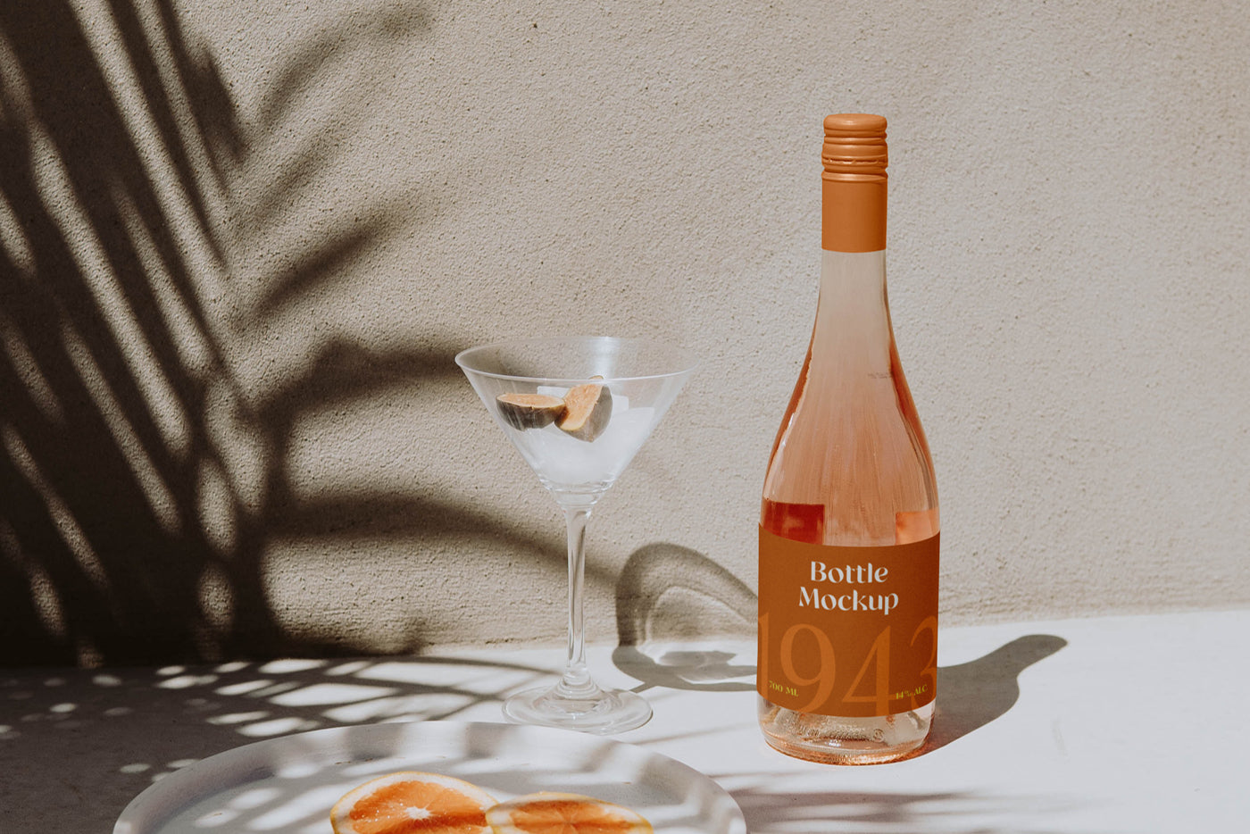 Elegant Champange Bottle Mockup