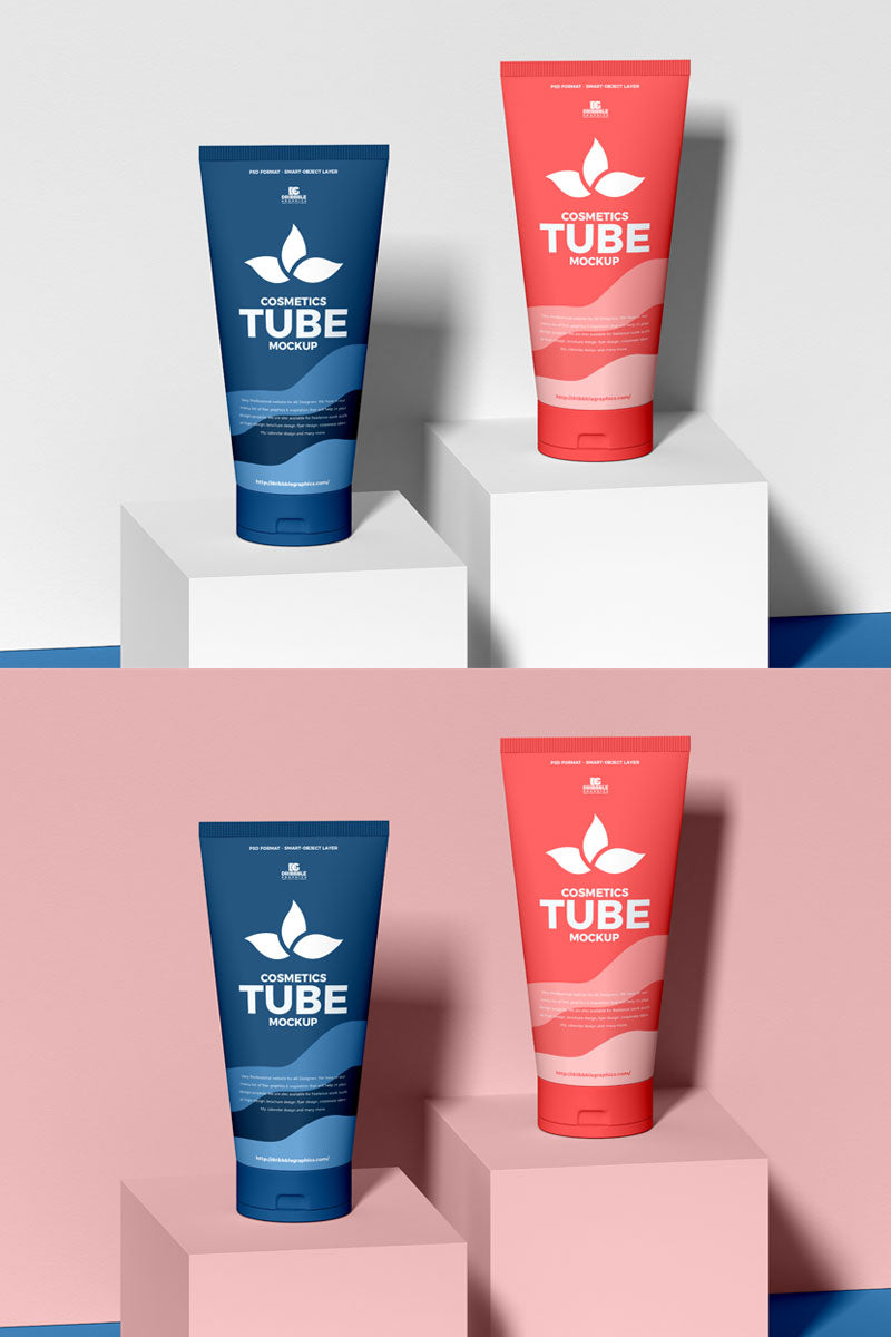 Elegant Cosmetics Tubes Mockup