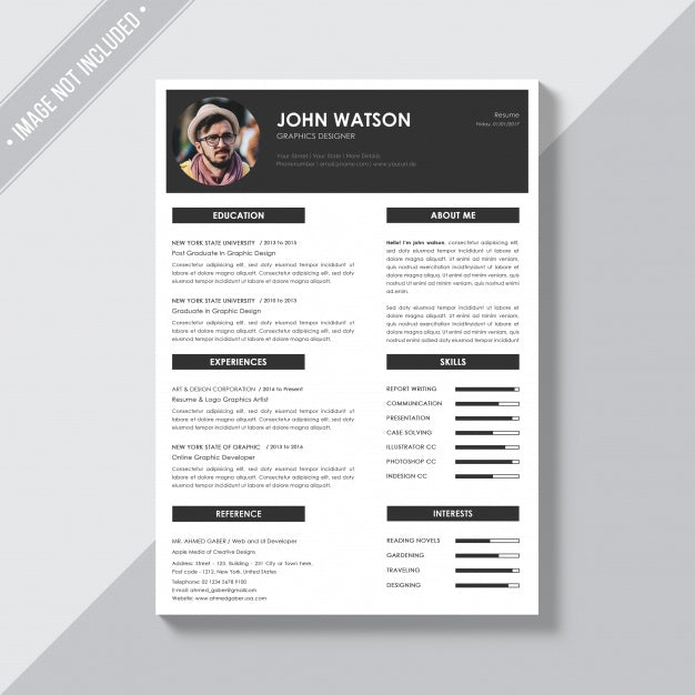 Elegant Cv Template Psd