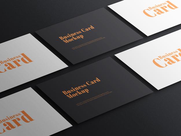 Elegant Dark Business Card Psd Mockup Psd